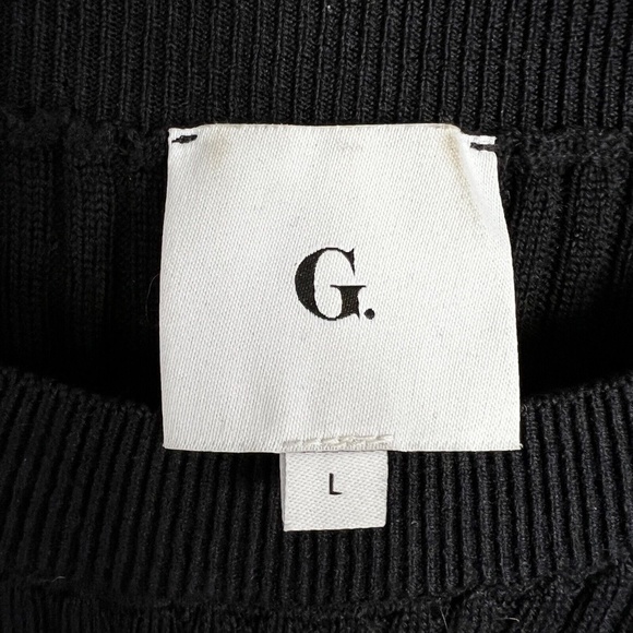 GWYN Rebecca Virgin Wool Rib Sweater Dress in Navy Blue - Picture 11 of 13